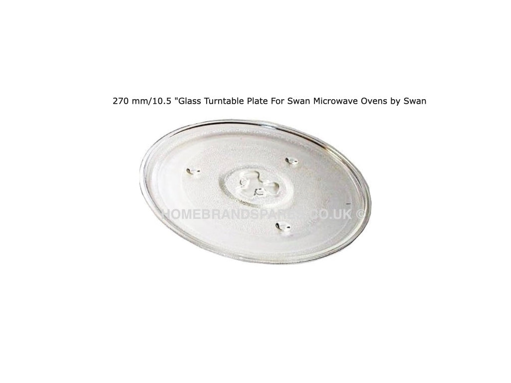 270 mm/10.5 "Glass Turntable Plate For Swan Microwave Ovens by Swan