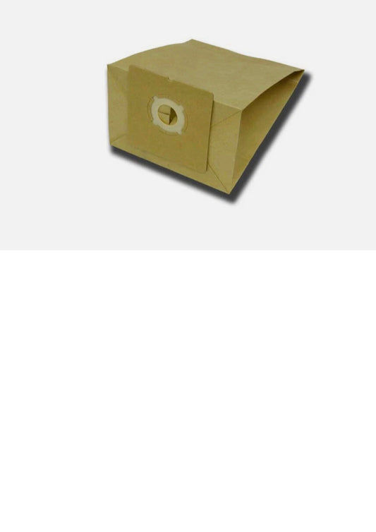 Brown paper dust bag on a white background