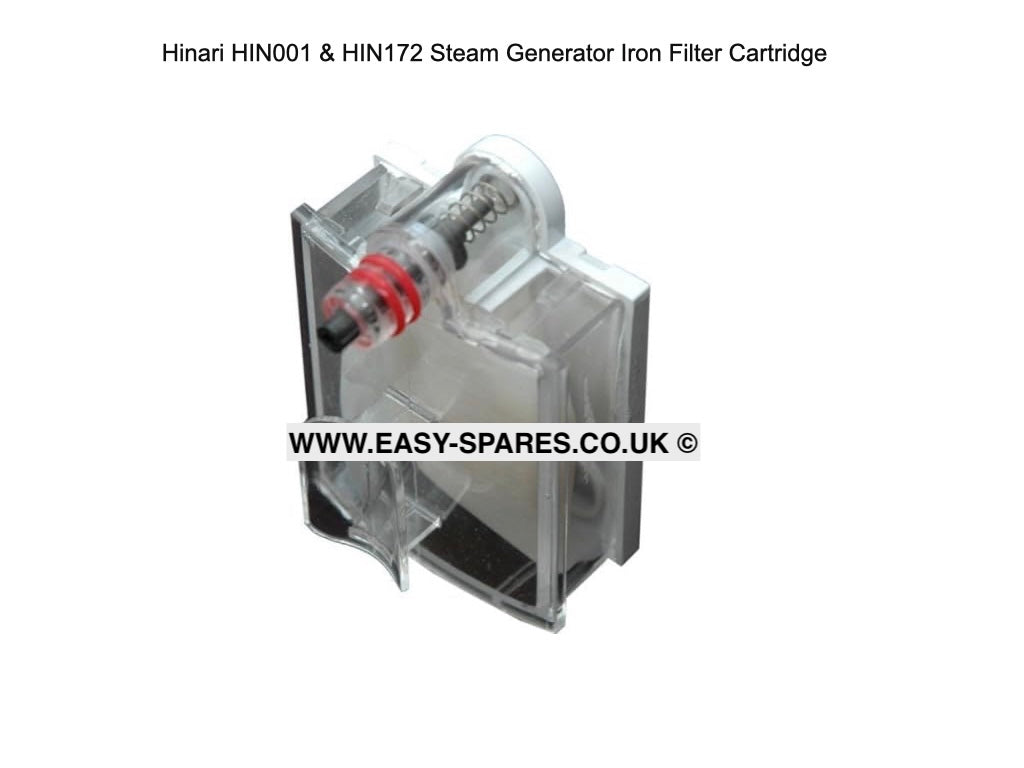 Hinari HIN001 & HIN172 Steam Generator Iron Filter Cartridge on a white background with branding.
