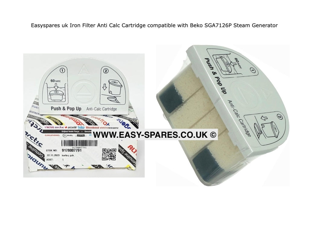 Iron Filter Anti Calc Cartridge compatible with Beko SGA7126P Steam Generator
