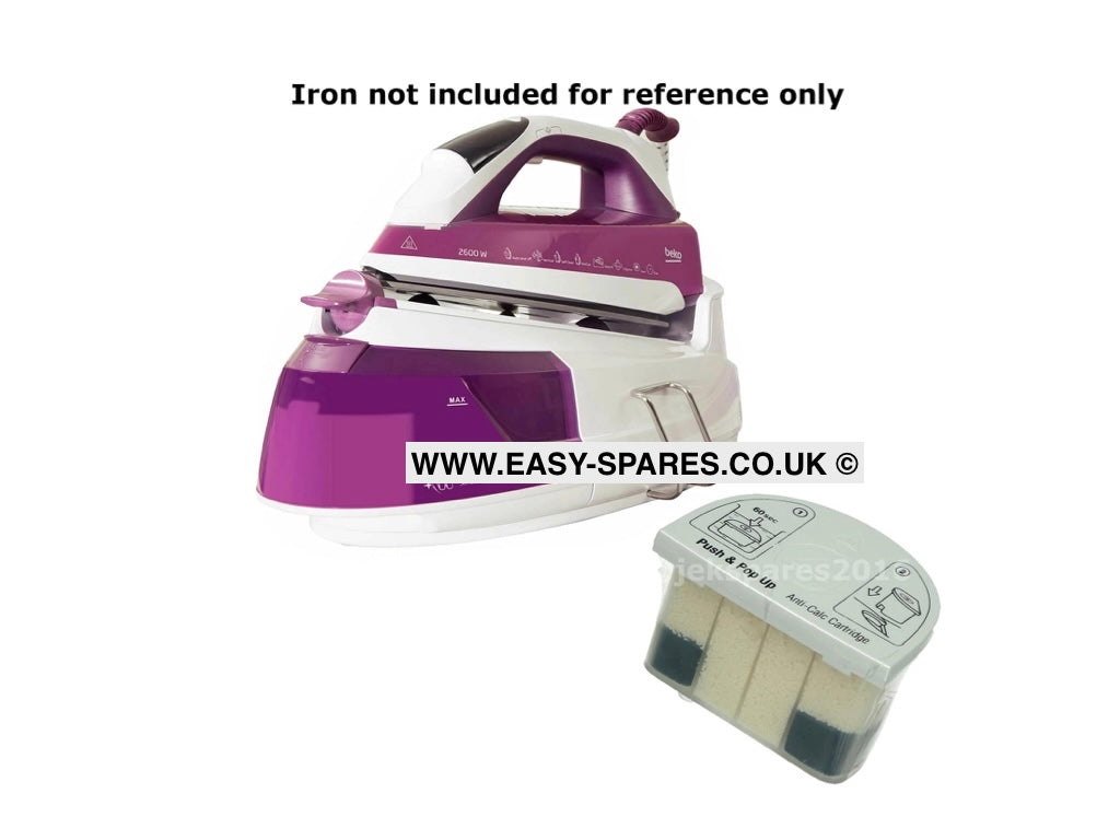 Purple and white iron with a separate component on a white background, with 'www.easy-spares.co.uk' branding.