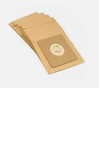 Stack of brown paper bags with a round circular shape on a white background