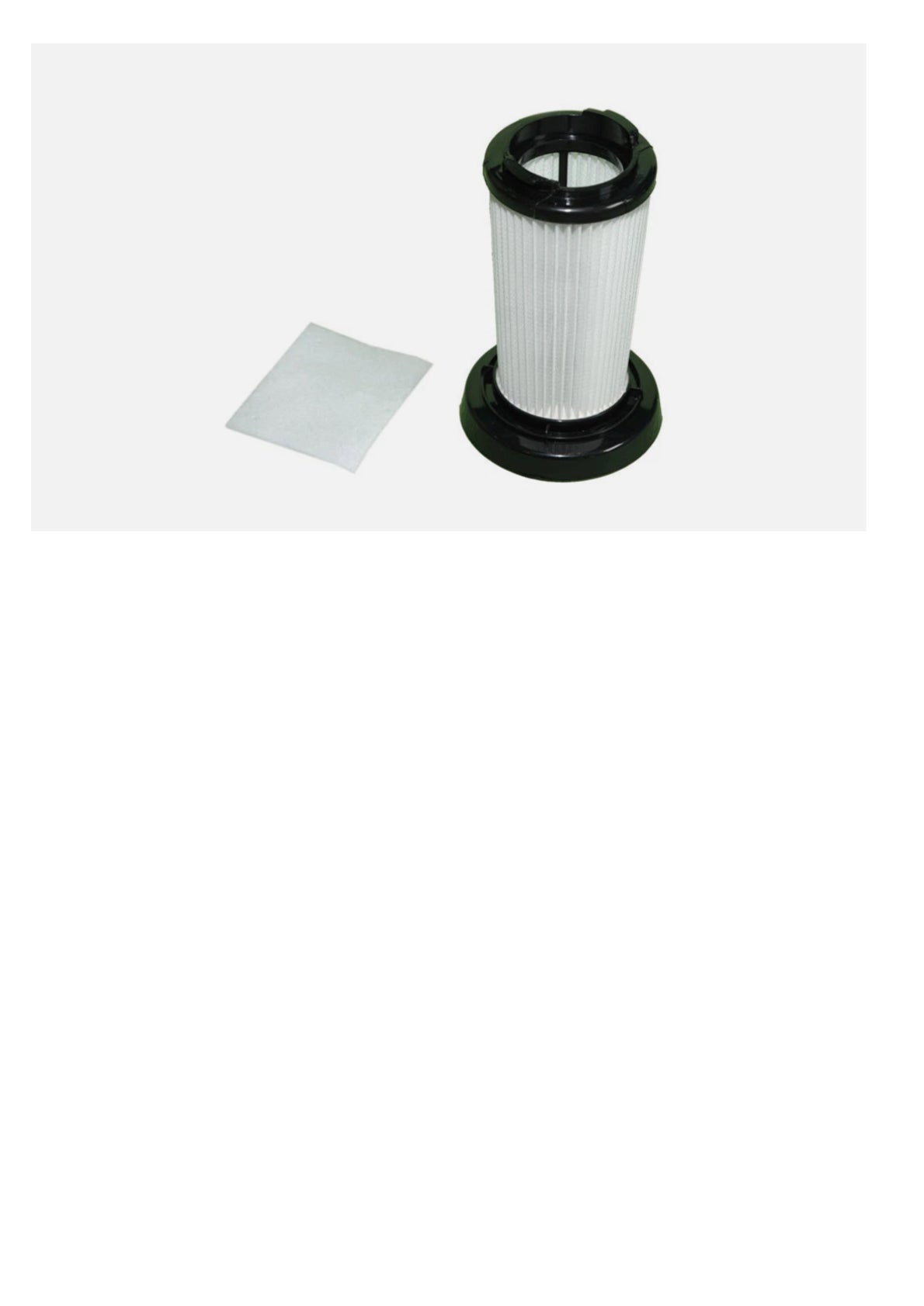Filter cartridge with a white background