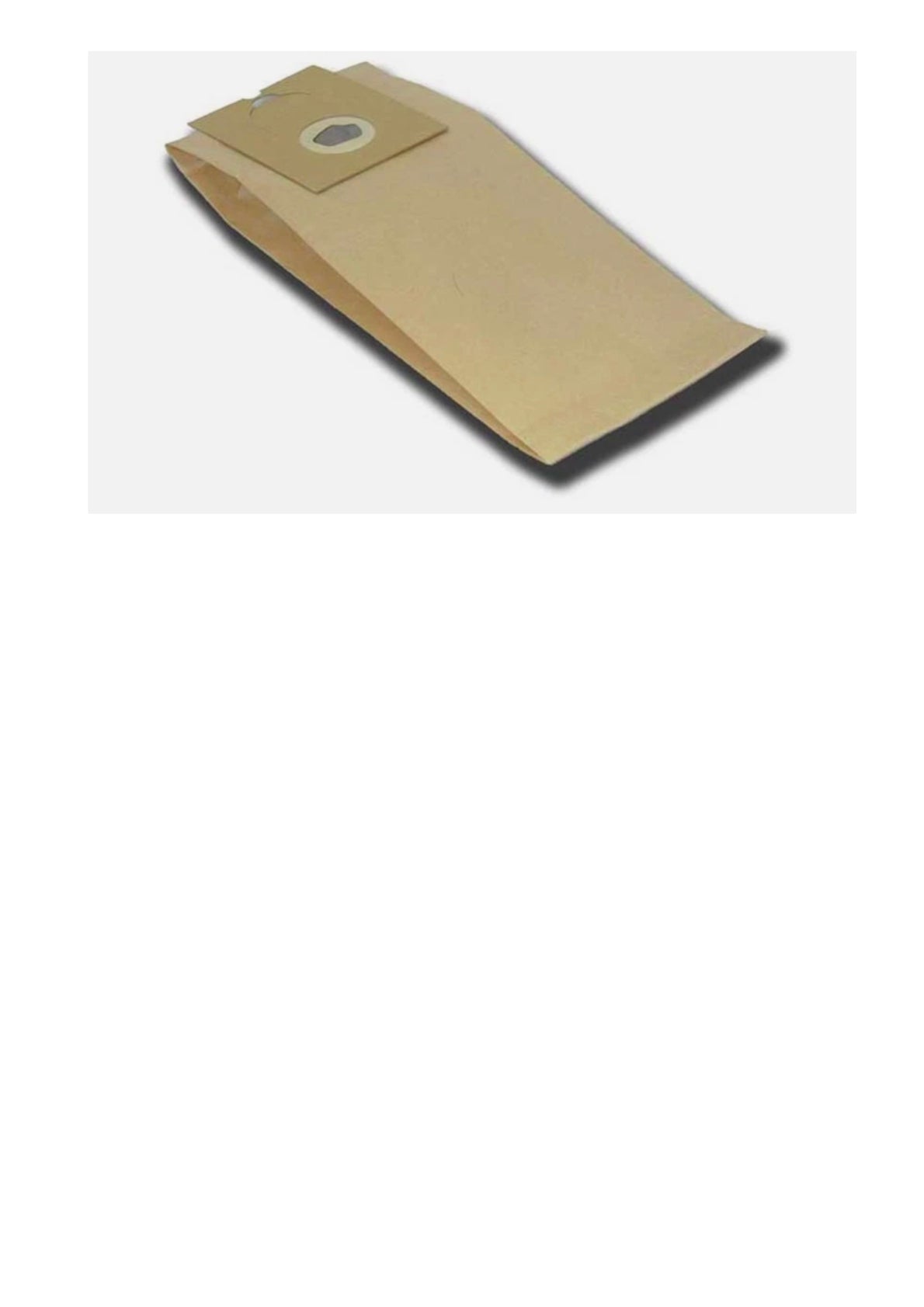 Beige dust bag on a white background